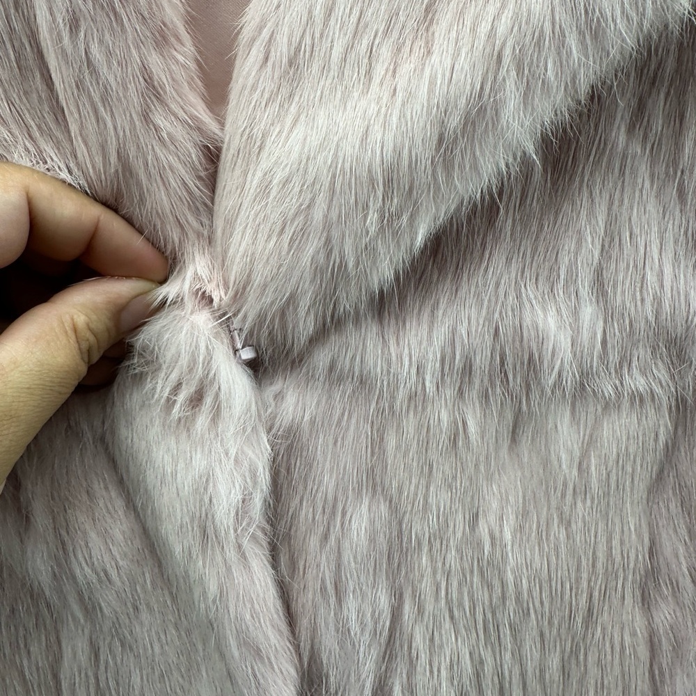 XOXO Vintage Coat Blush Rabbit Fur Coat SZ M - Picture 8 of 17